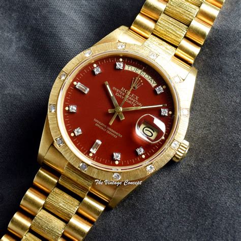 rolex oxblood dials.